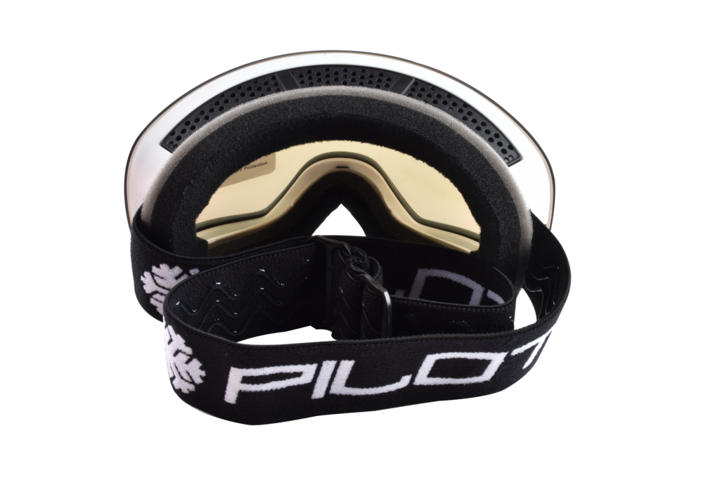 [PILOT] Double Polycarbonate Anti-fog Lens Ski & Snowboarding Goggles with UV400 Protection - Red White
